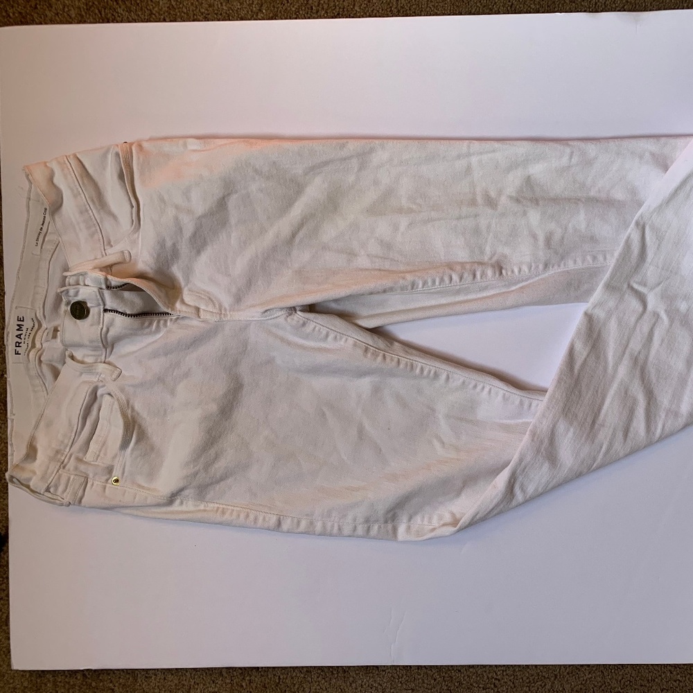 White Frame Skinny Jeans